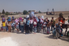 Die Übergabe der neuen Schulranzen