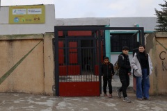 Der sanierte Eingangsbereich der Schule